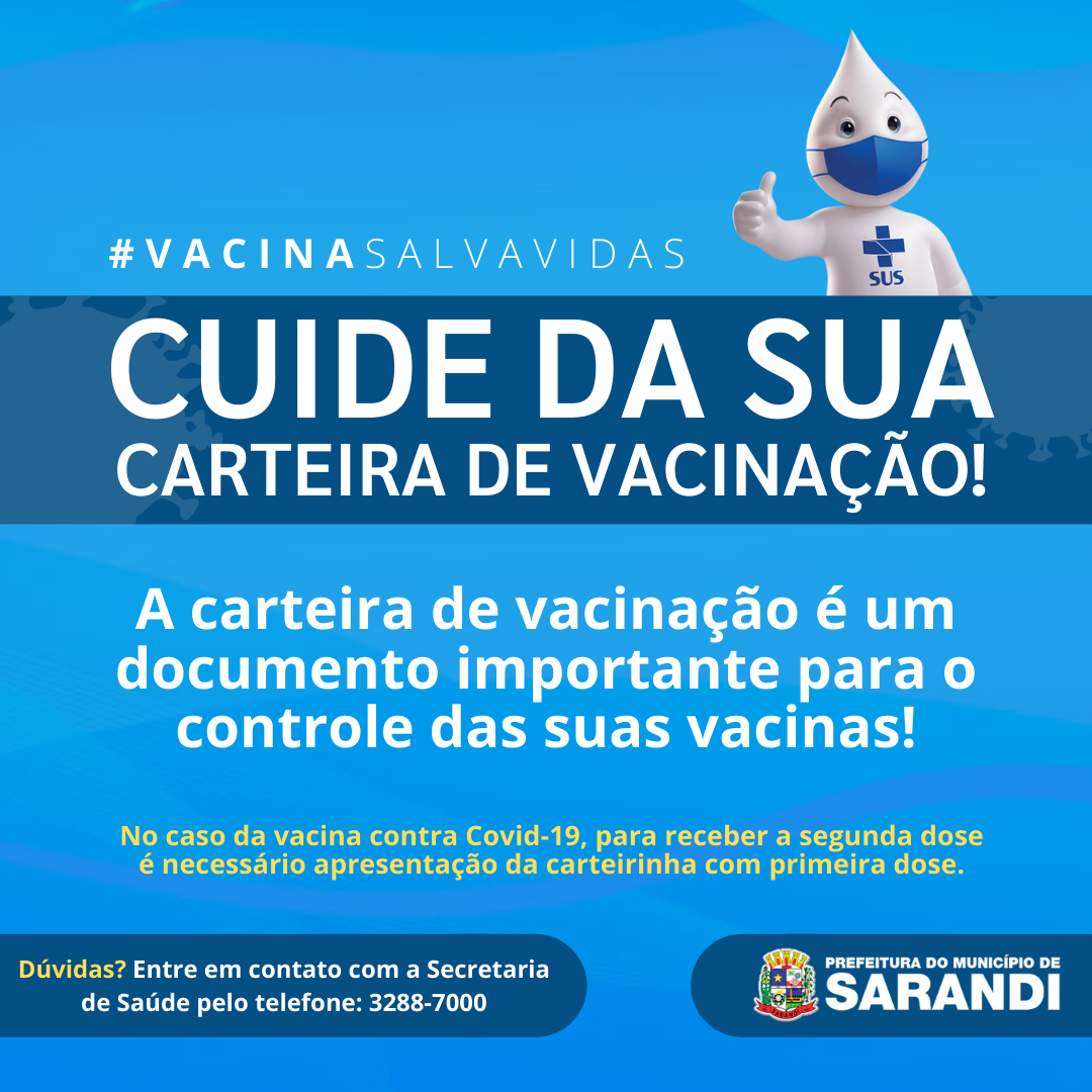 Cuide da sua Carteira de Vacinação